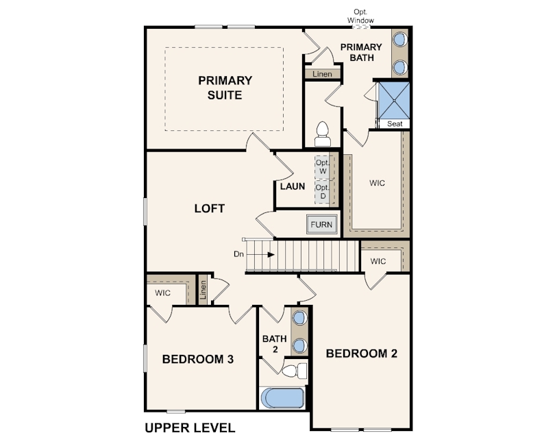 The Santa Rosa II second floor plan at Concourse Crossing by Century Communities