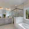 Captiva floor plan model home owner's bathroom by Century Communities 