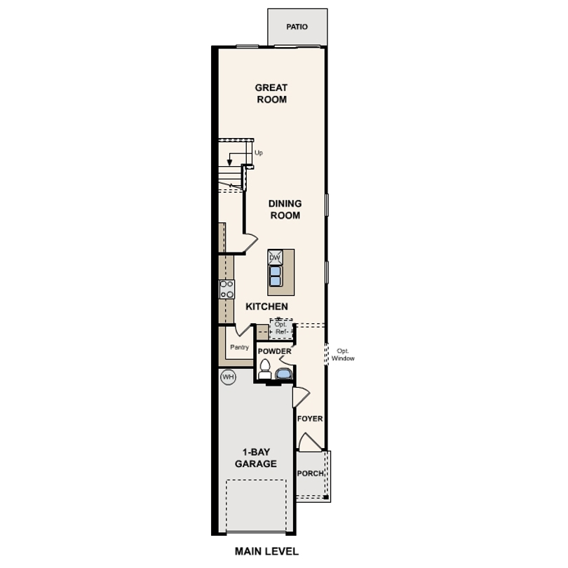 Hudson plan first floor at La Sabre by Century Communities