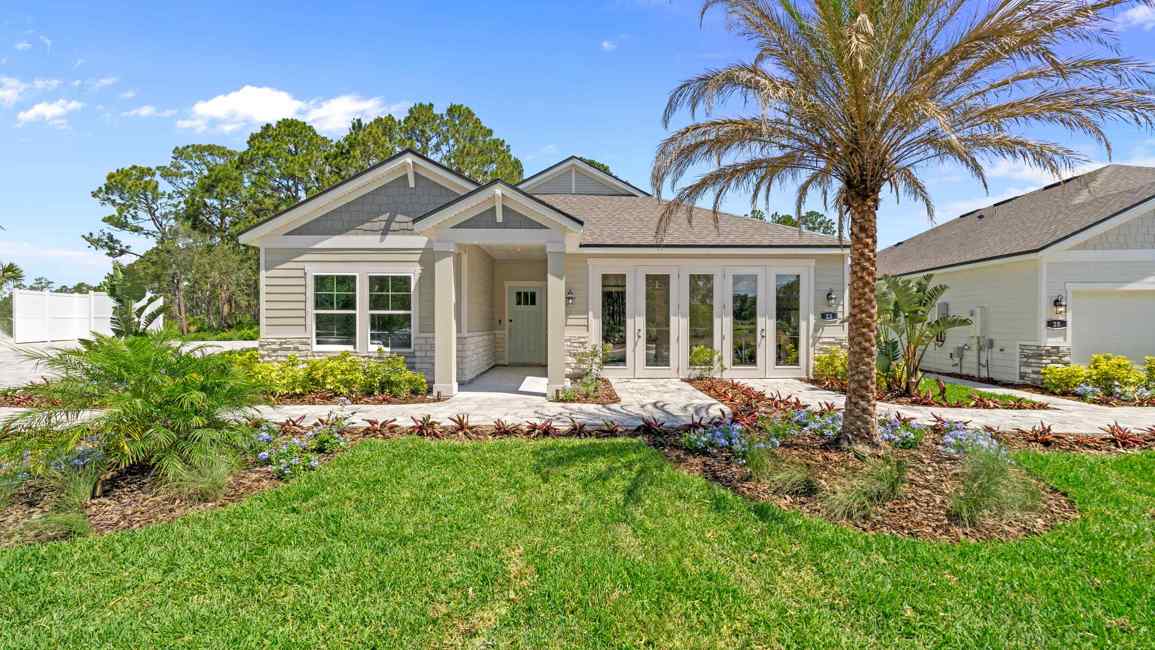 A house with a large yard.