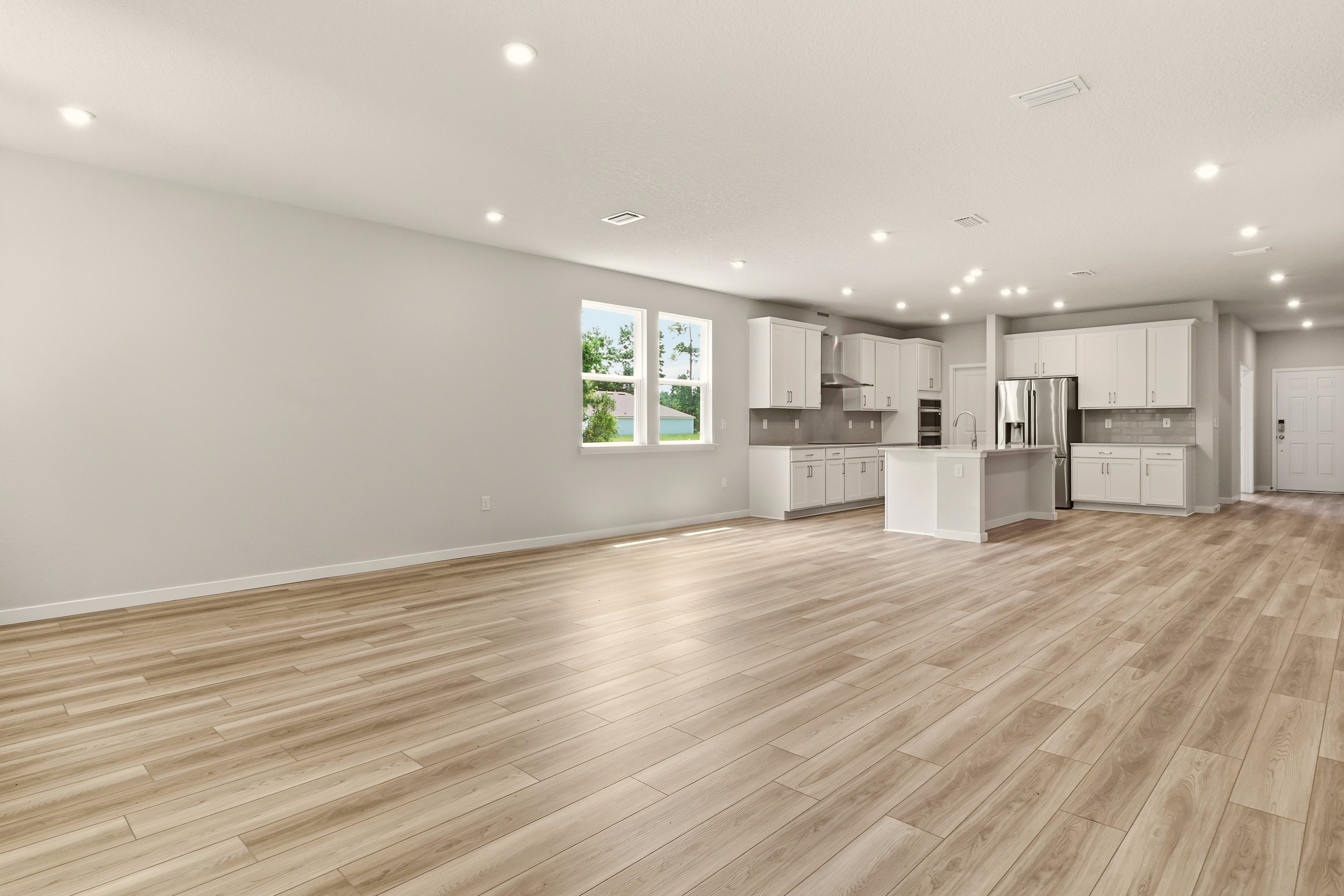 A large empty kitchen.