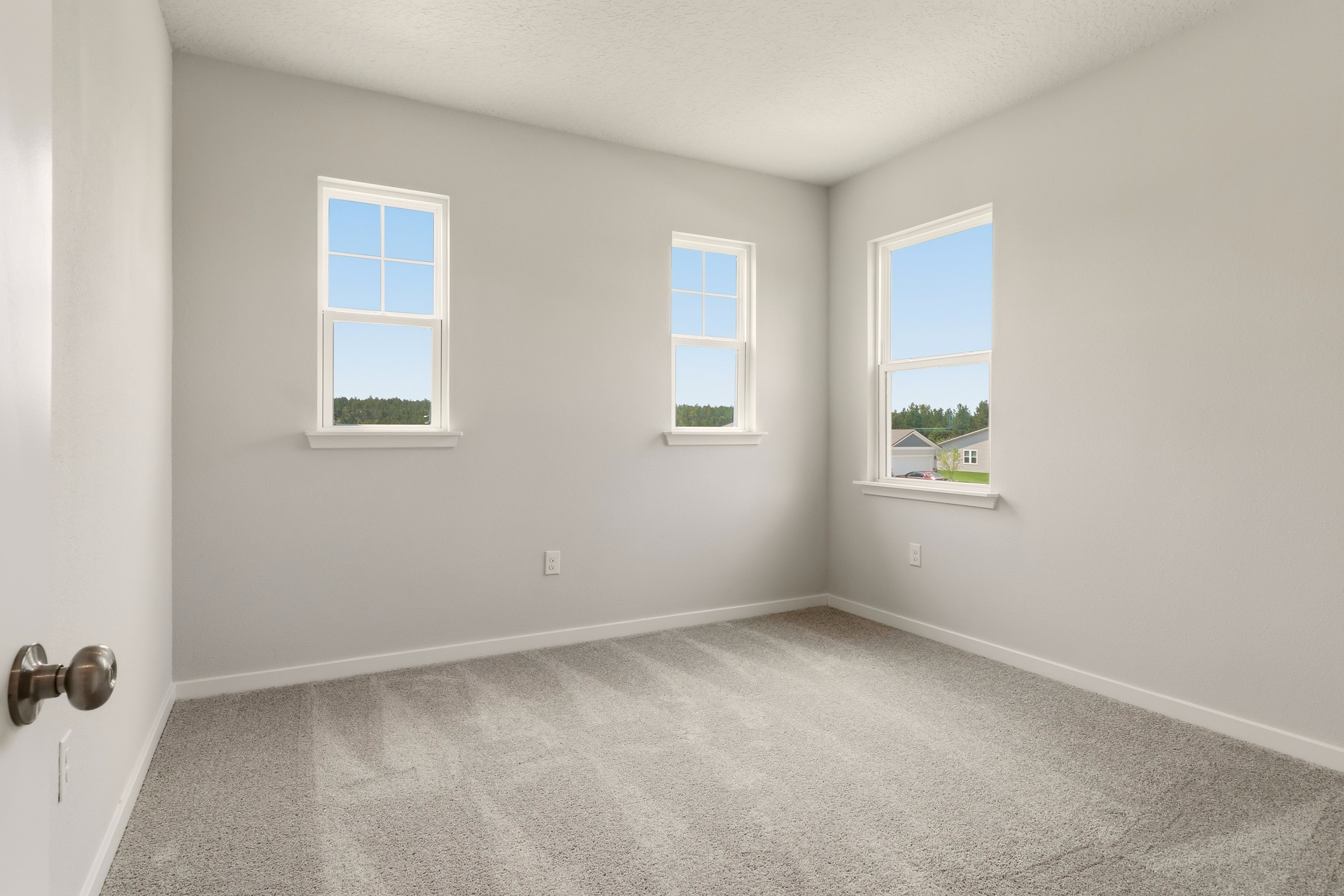 A room with windows.