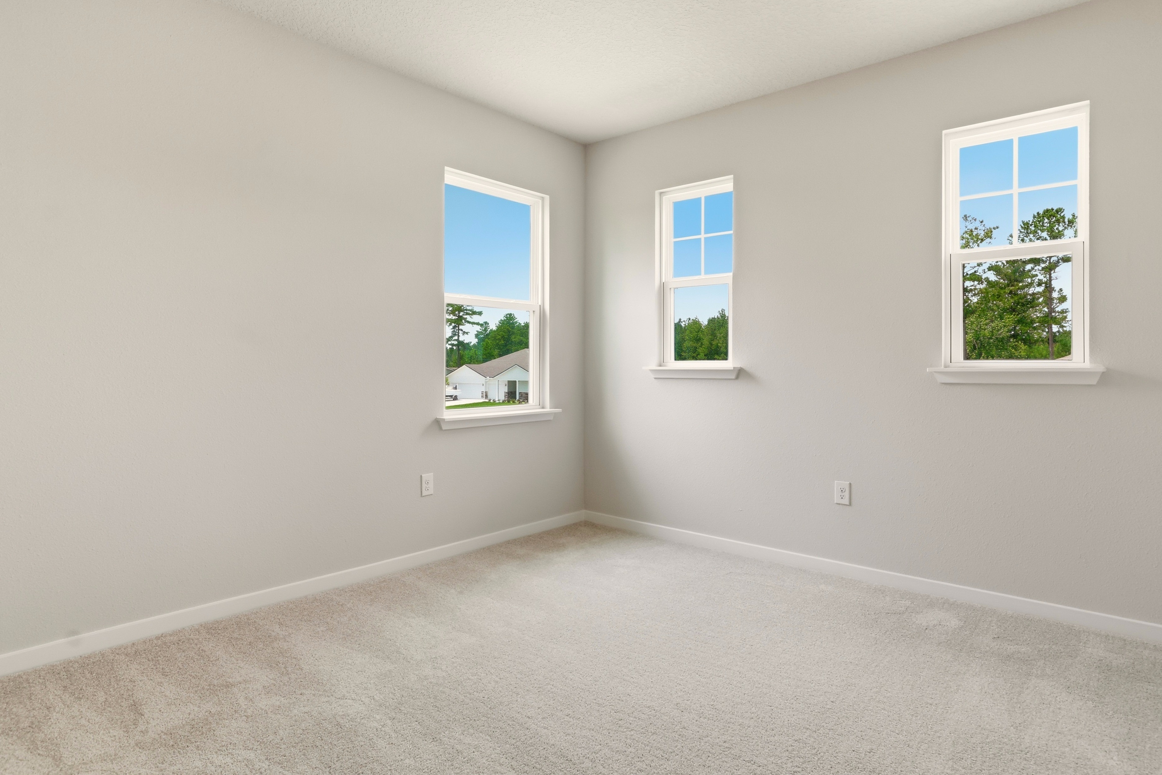 A room with windows.