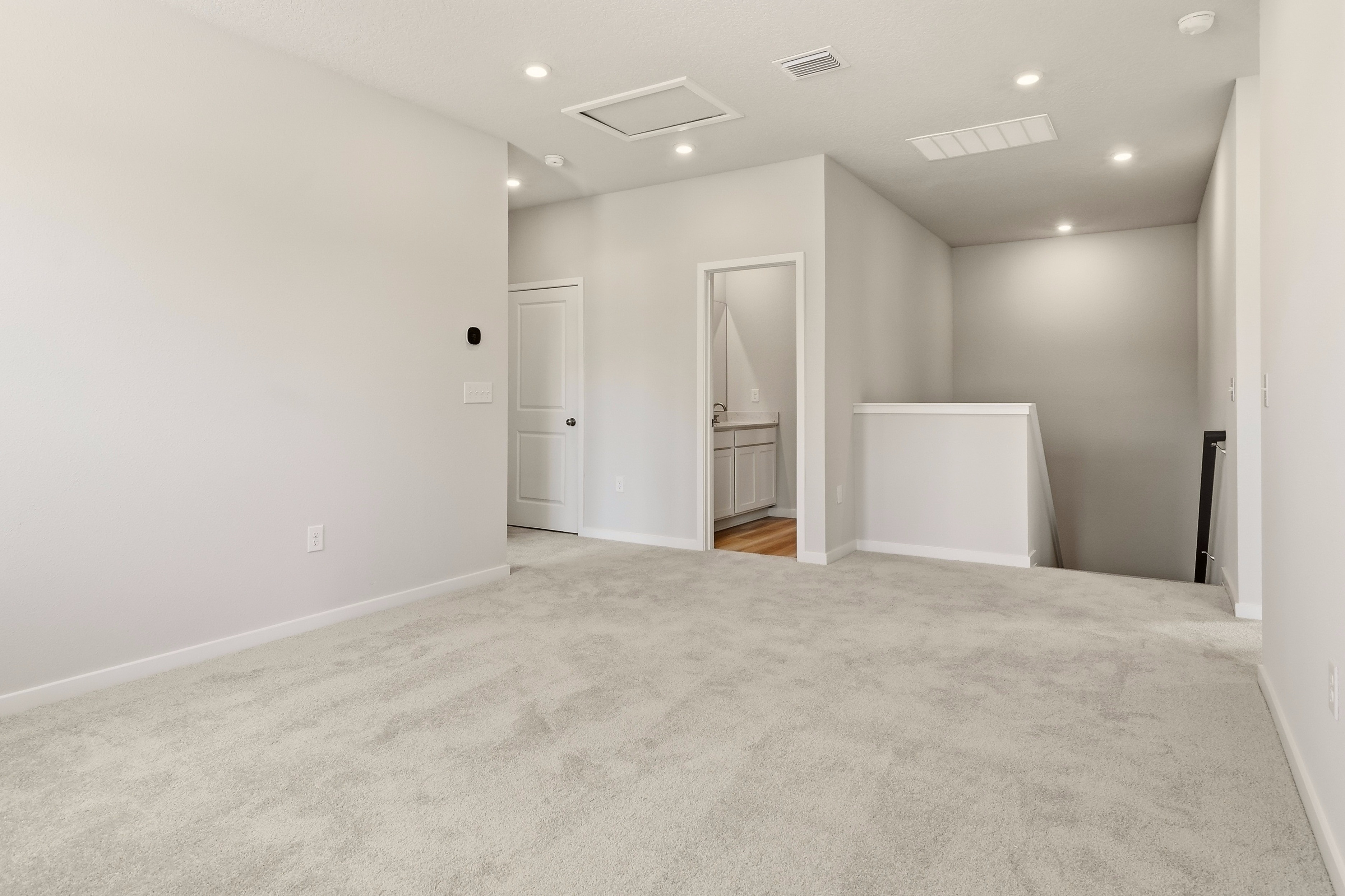 A room with white walls.