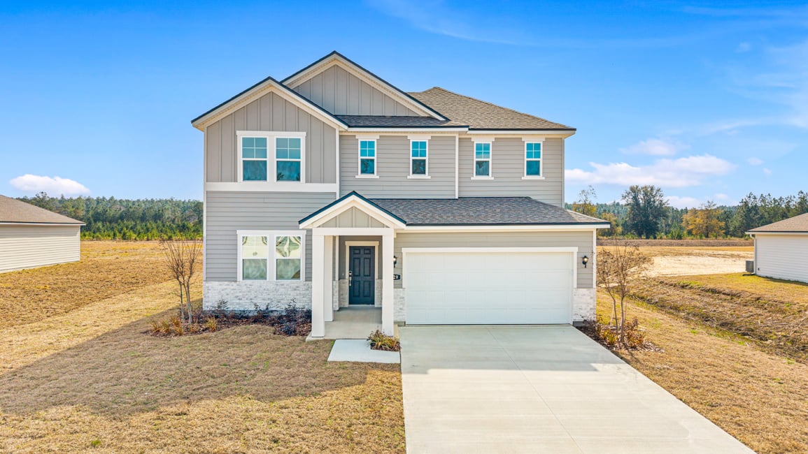 Lot 595 Front Exterior with Brick at NorthShore