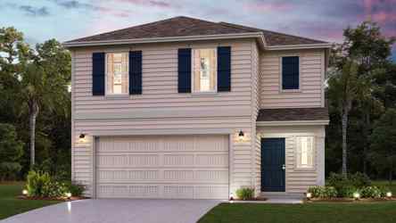 A house with a garage.