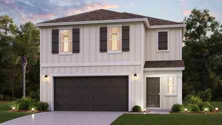 A house with a garage.