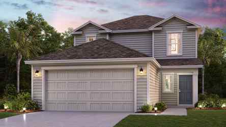 A house with a garage.