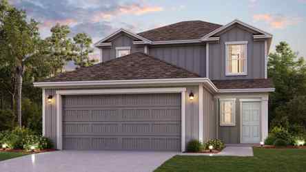 A house with a garage.