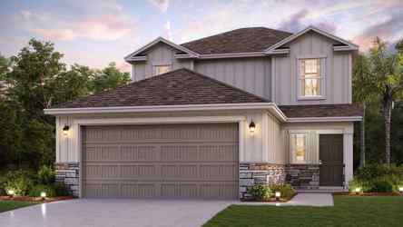 A house with a garage.