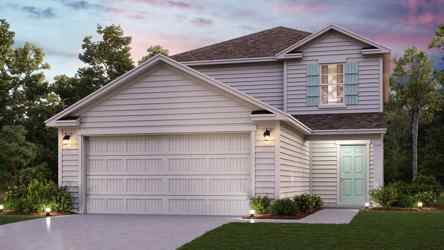 A house with a driveway.