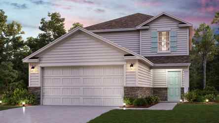 A house with a driveway.