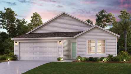 A house with a garage.