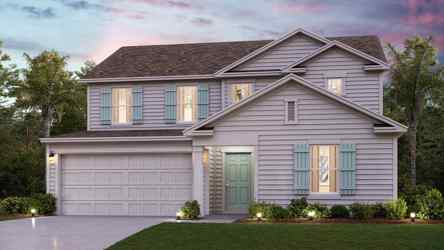 A house with a garage.