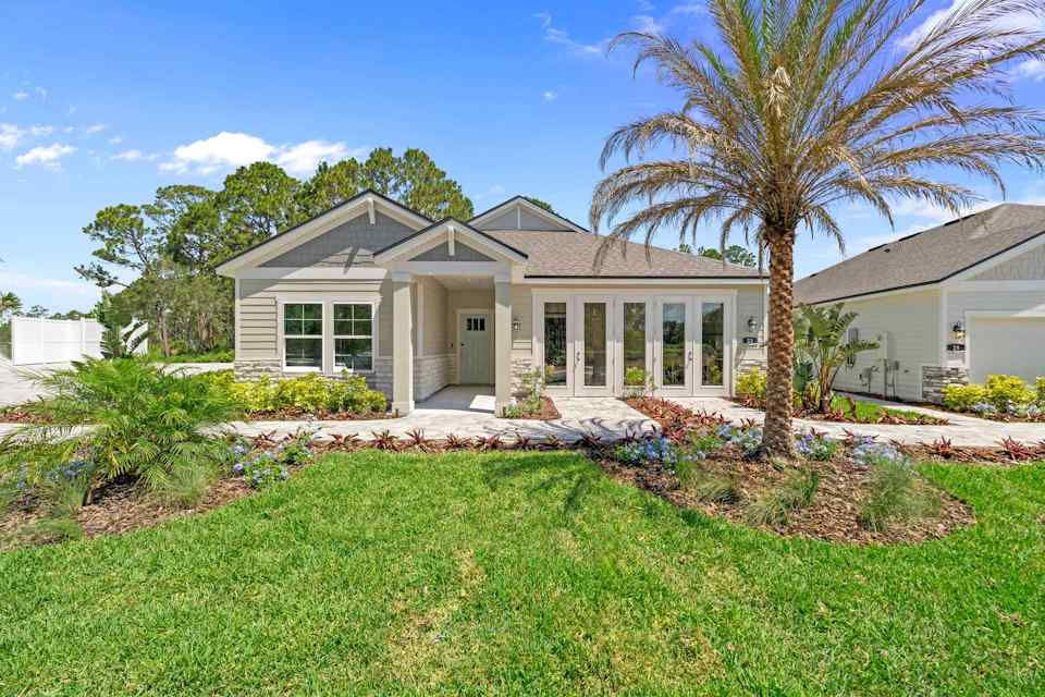 A house with a large yard.