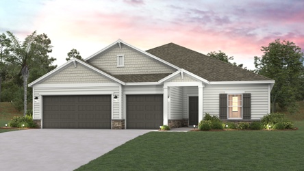 A house with a garage.