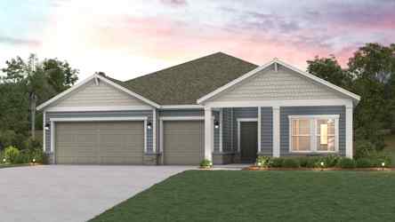 A house with a garage.