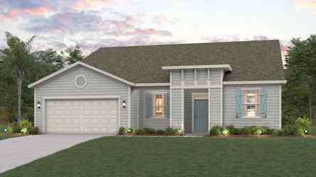 A house with a garage.