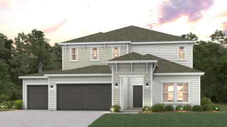 A house with a garage.