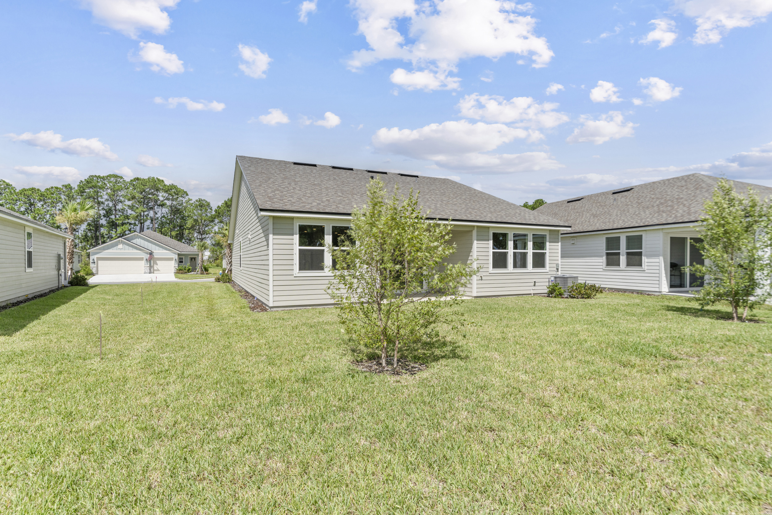 A house with a large yard.