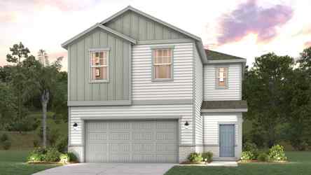 A house with a garage.