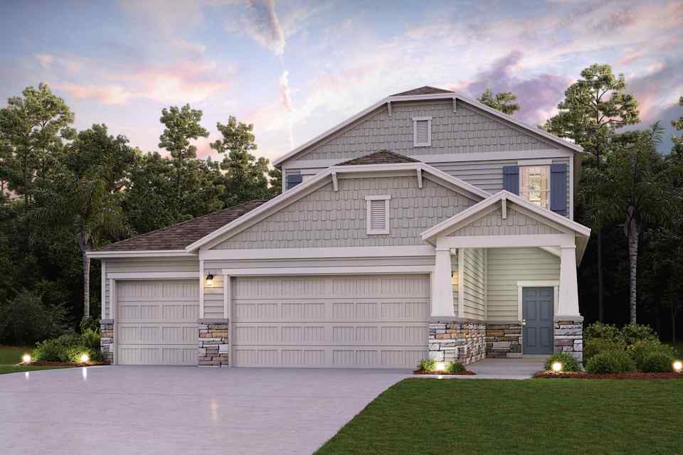 Santa Rosa II with 3rd Bay Garage Elevation B31 at Seminole Palms in Palm Coast