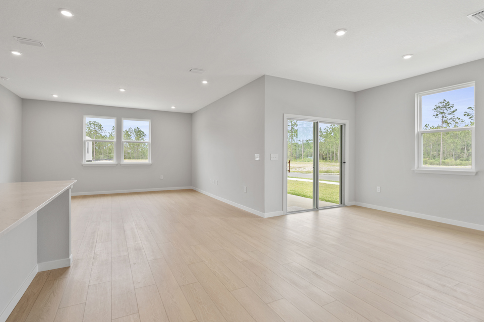 Palmetto Floorplan Lot 60 Great Room at Seminole Palms in Palm Coast