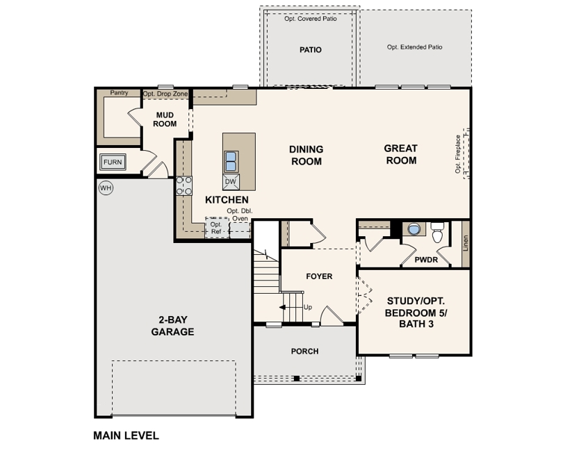 Daffodil first floor plan at Tierra Chase by Century Communities