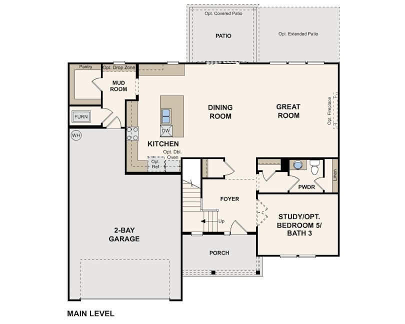 Daffodil first floor plan at Tierra Chase by Century Communities