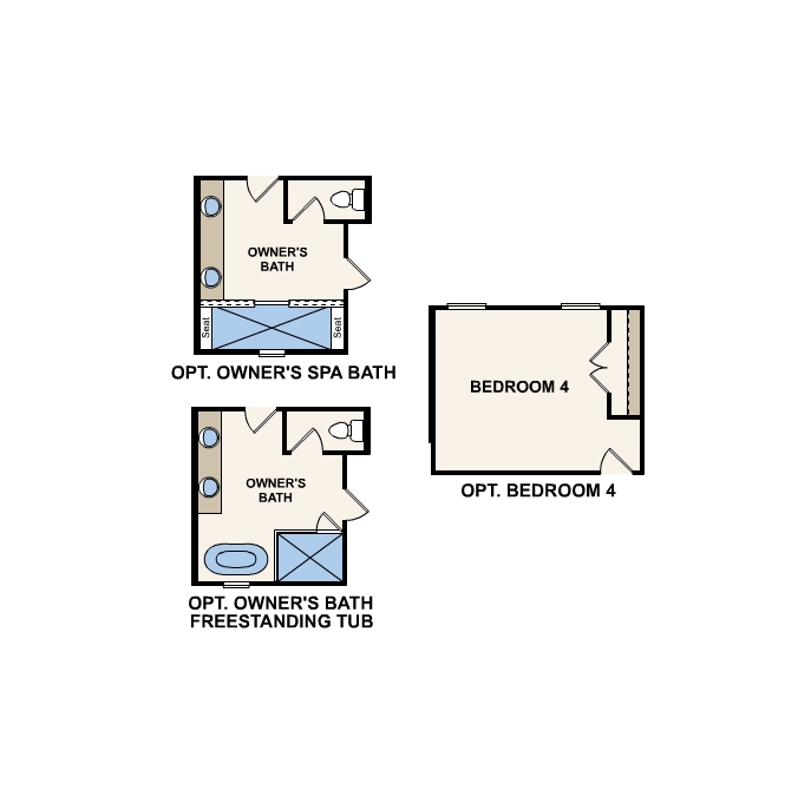 Daffodil Second floor options  at Tierra Chase by Century Communities