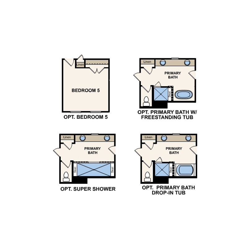 Grey Birch second floor plan optionsat Tierra Chase by Century Communities