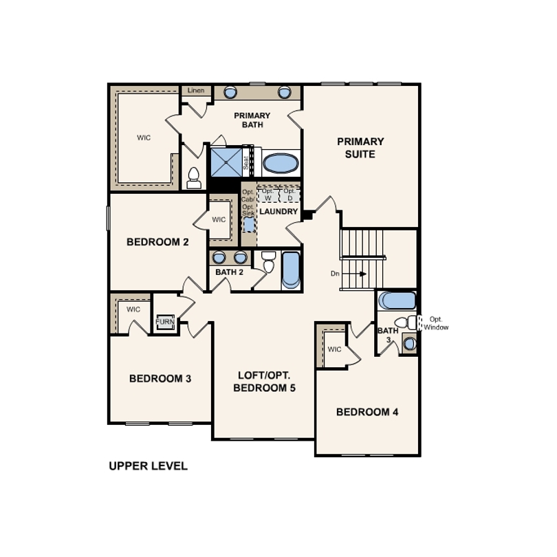 Grey Birch second floor plan at Tierra Chase by Century Communities