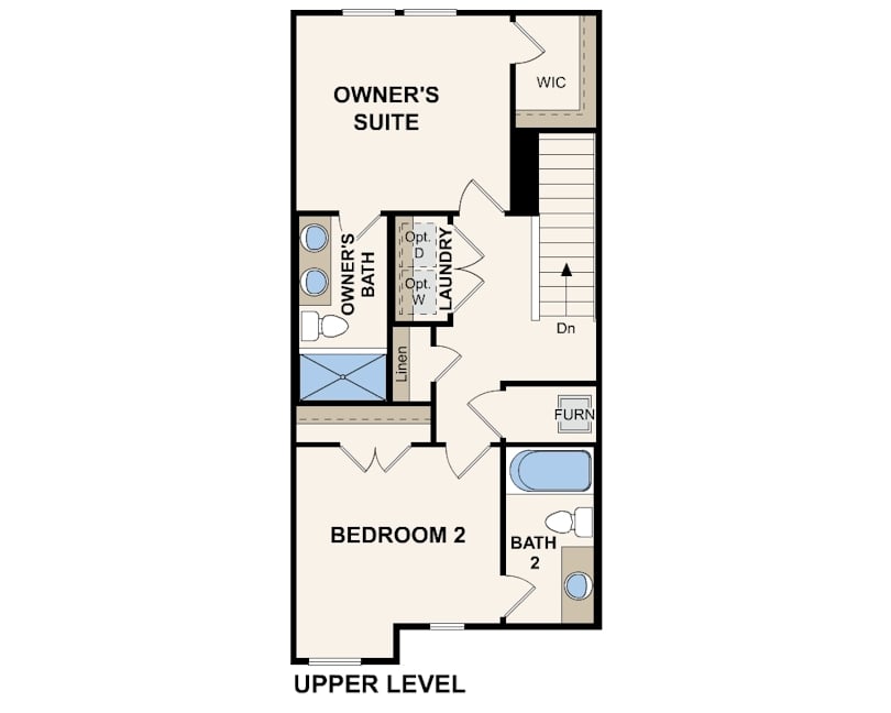 Floor 2 for Atlantic floor plan at The Villas at Bishop Oaks in Jacksonville Florida