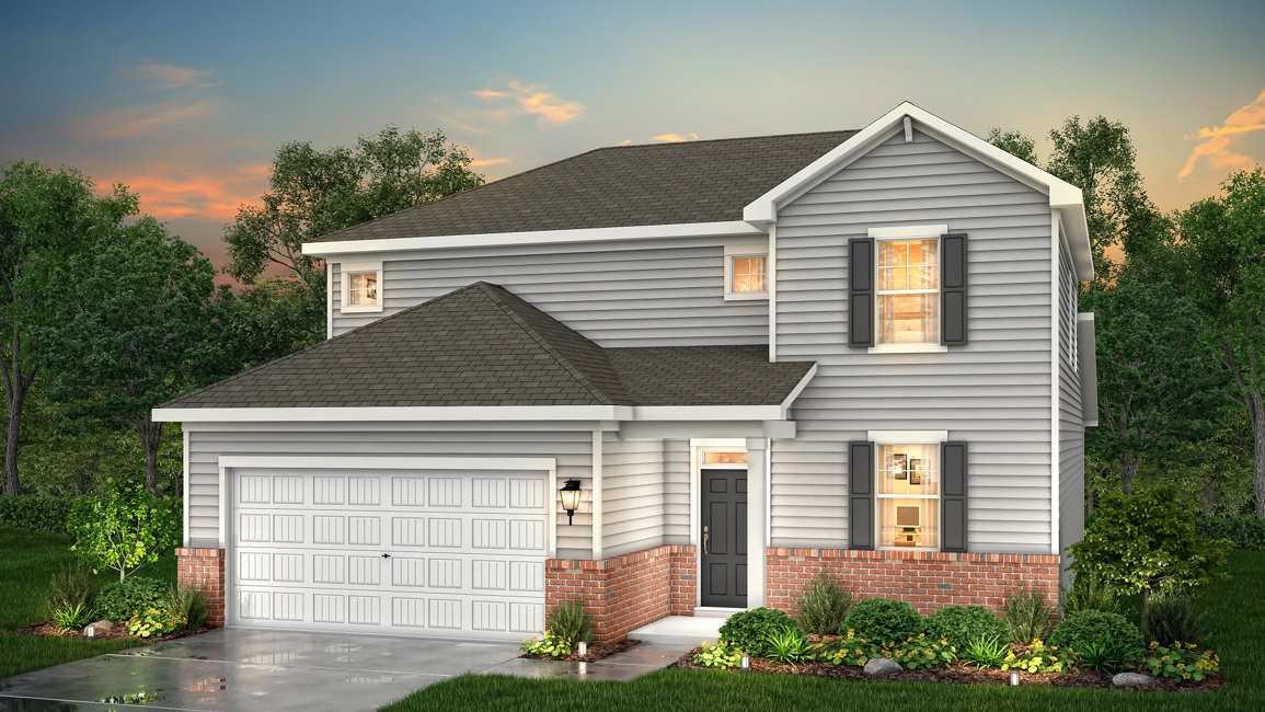 A house with a garage.