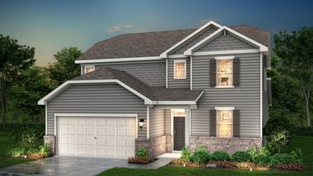 A house with a garage.