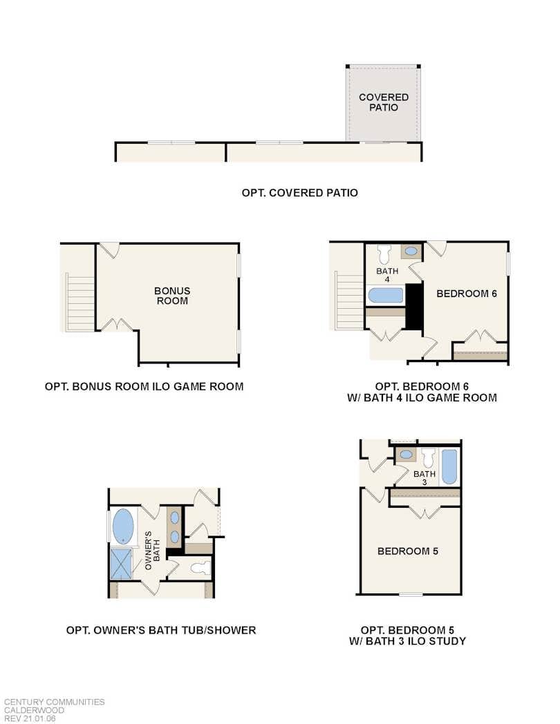 Calderwood floor plan options