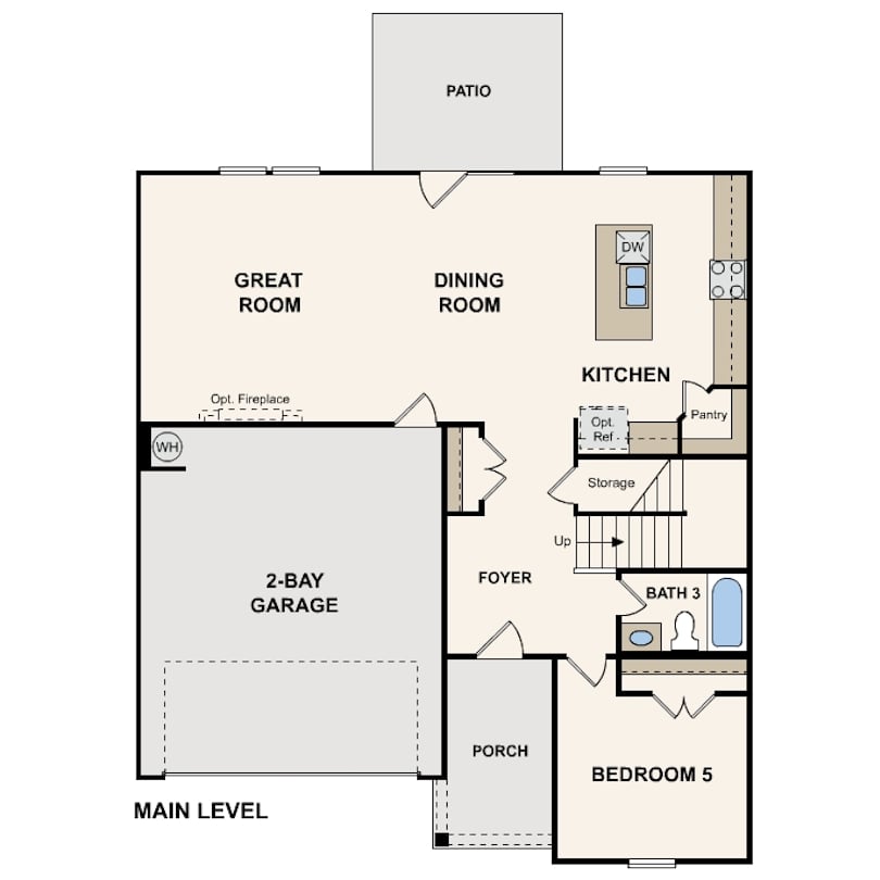 Caldwell floor plan, first floor