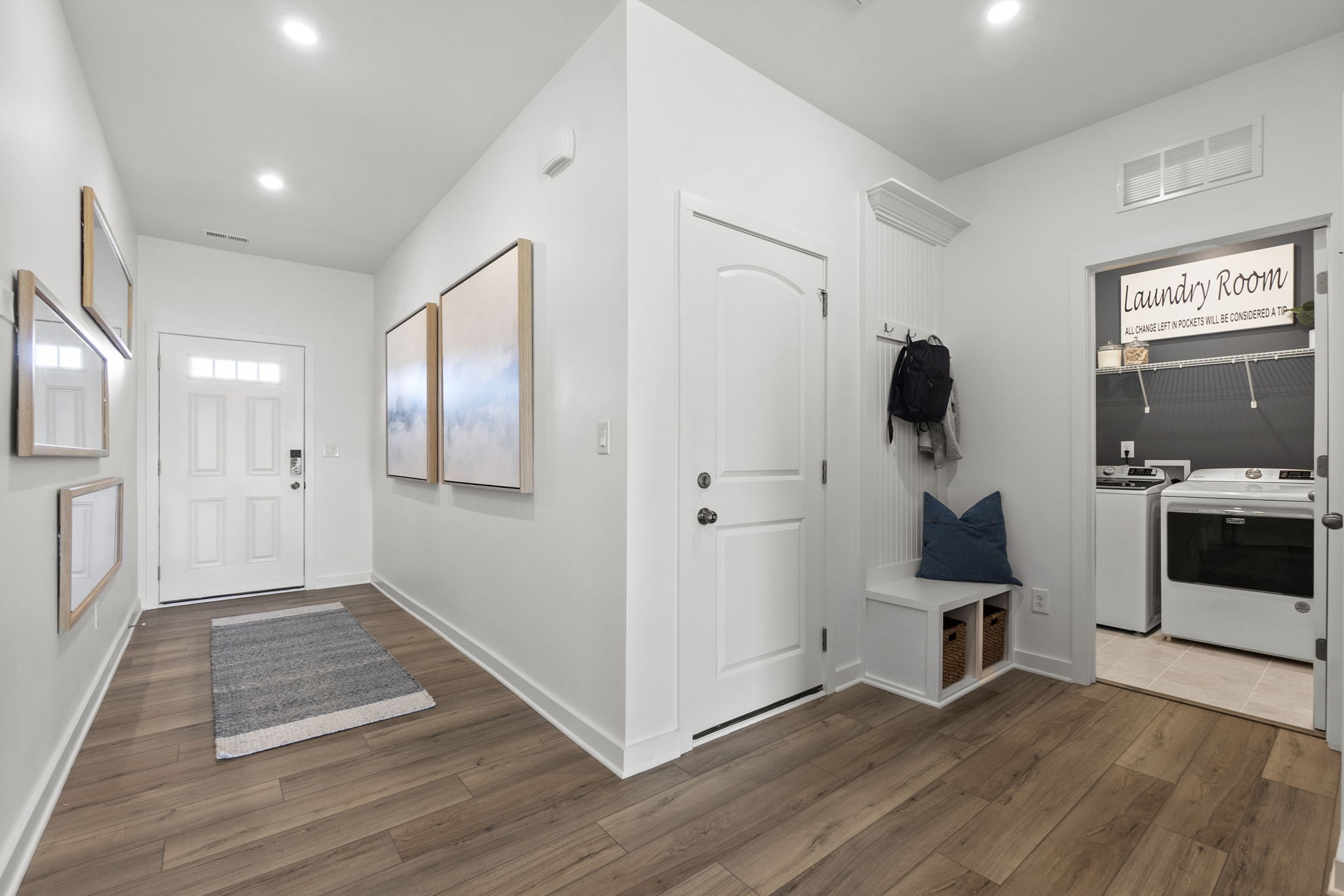 A room with white doors.