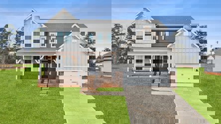 A house with a driveway.