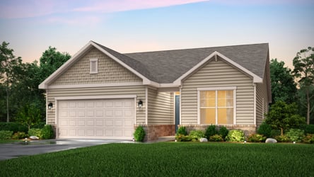 A house with a garage.