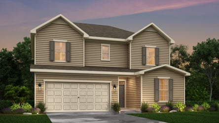 A house with a garage.