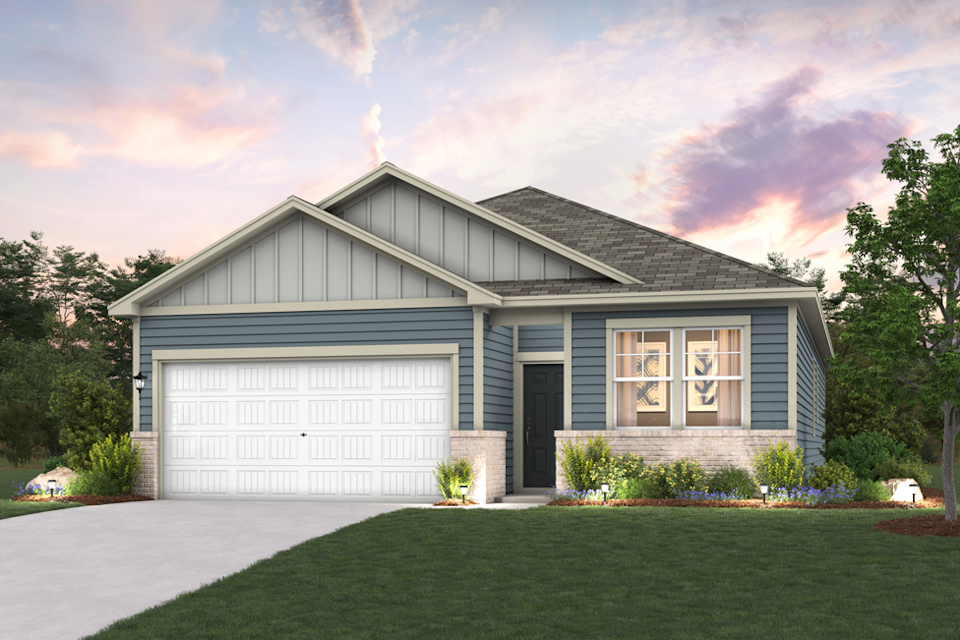 A house with a garage.