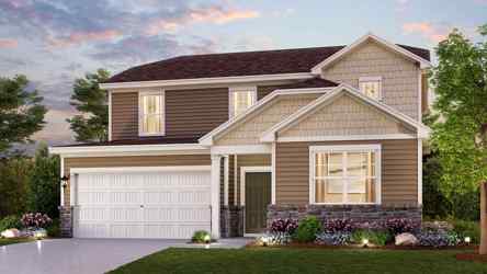 A house with a garage.