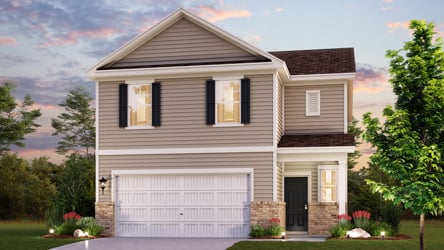 A house with a garage.