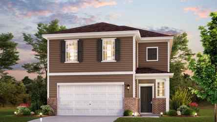 A house with a garage.