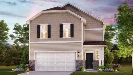 A house with a garage.