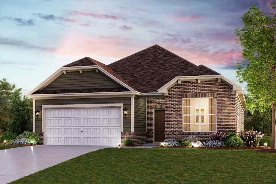 A house with a garage.