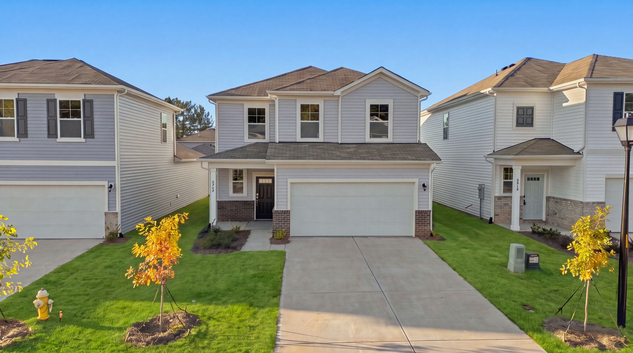 A house with a garage.