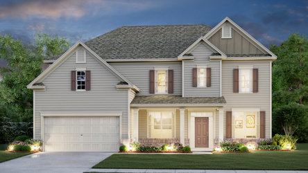 A house with a garage.