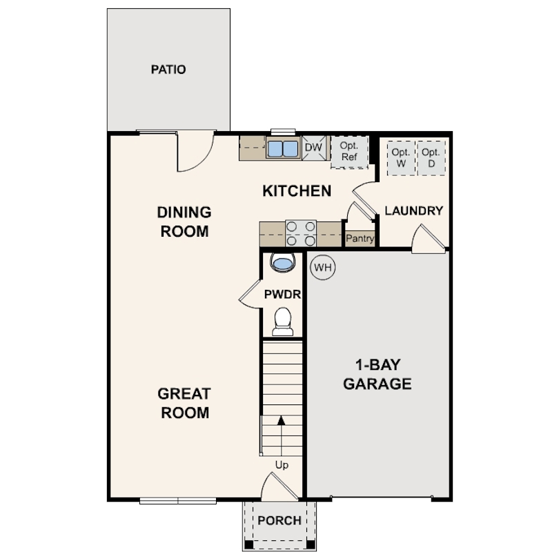 Ashton floor plan, first floor